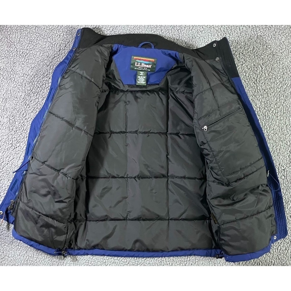 VTG LL Bean Womens Small Blue Insulated‎ Winter Parka Fleece Jacket - Picture 3 of 13
